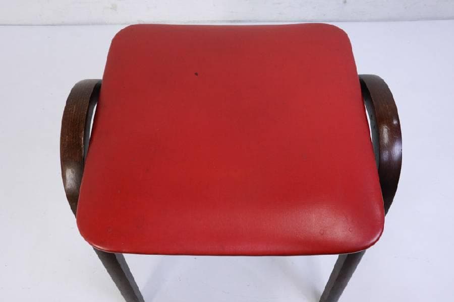 秋田木工 IDC大塚 No.202 剣持勇 スタッキングスツール 赤 PVC 2
