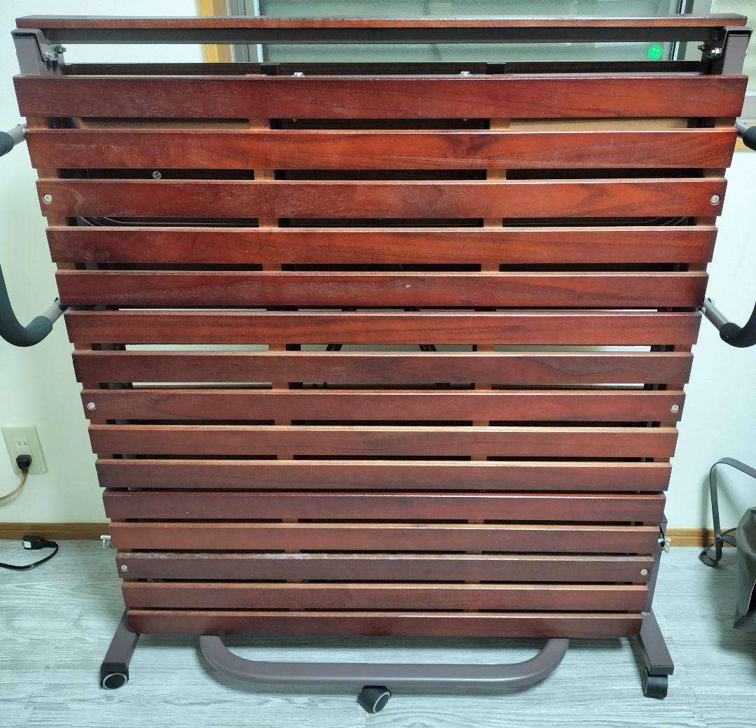 折りたたみベッド ダークブラウン