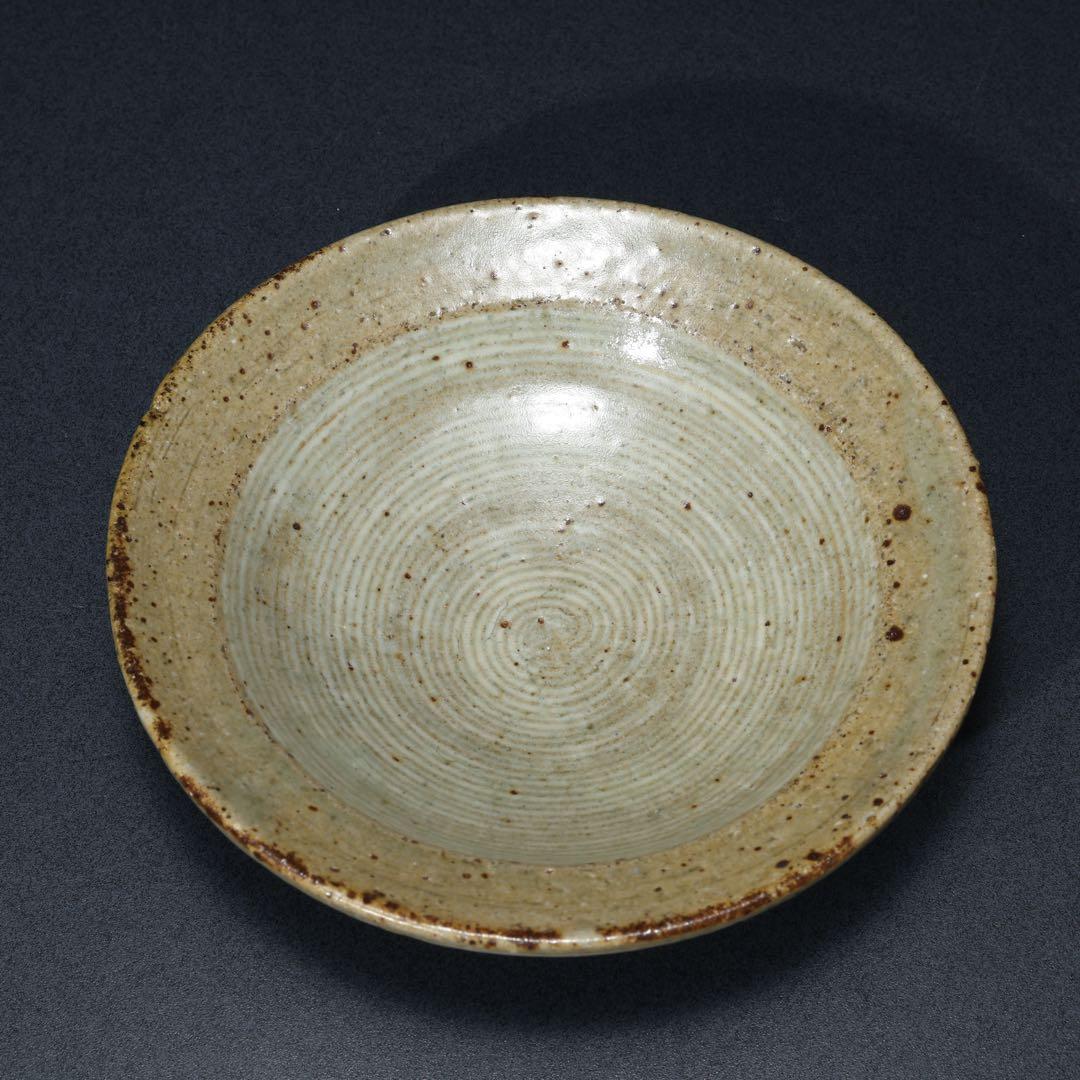 浜田庄司　象嵌小皿　まんじゅう皿　人間国宝　民藝　R1488w3