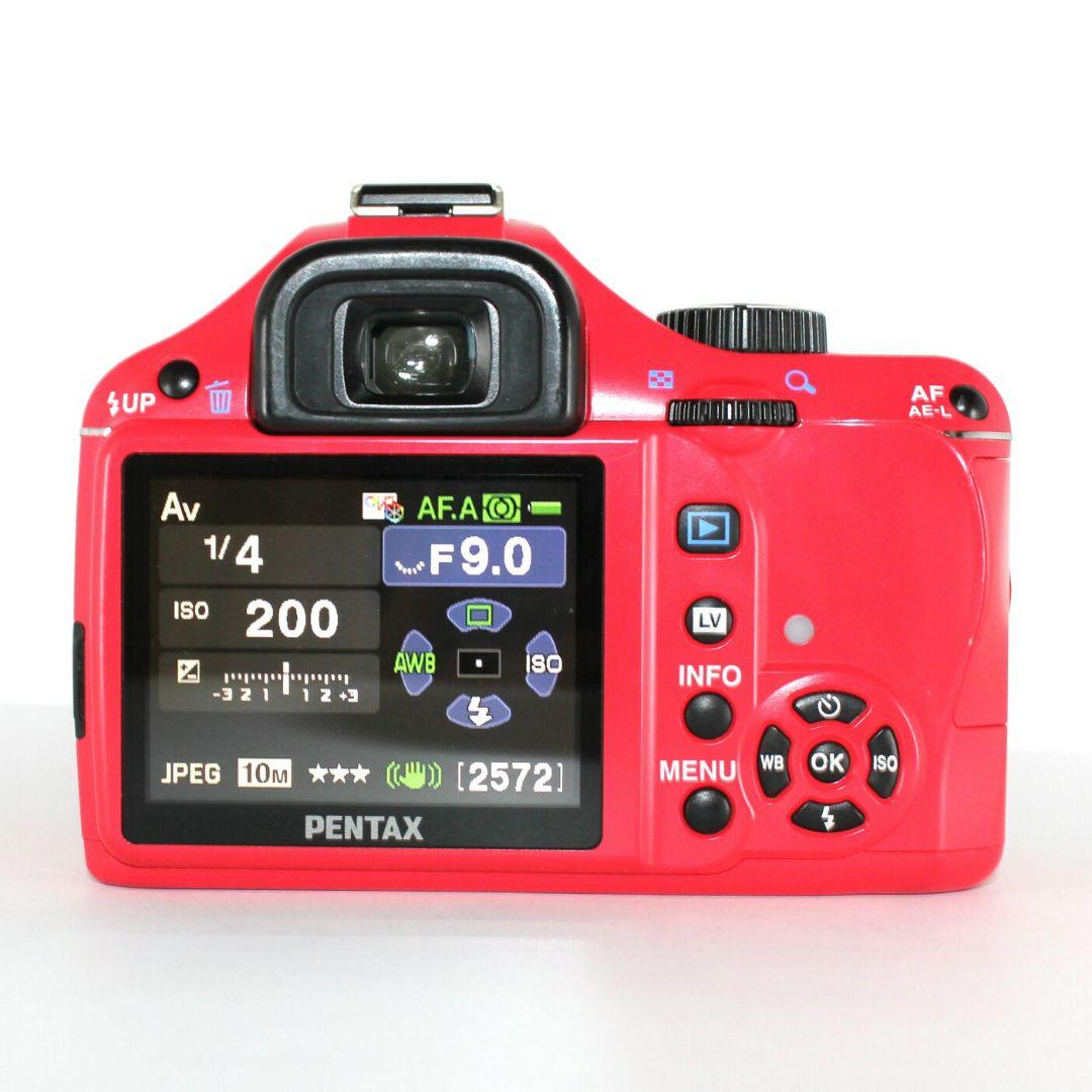PENTAX K-x デジタル一眼レフカメラ レッド iPhone転送✨完動品✨