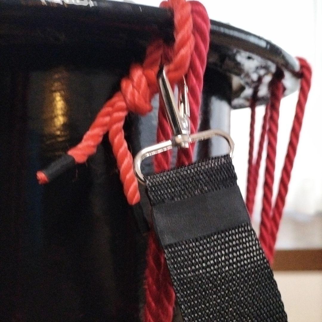 担ぎ太鼓1.2尺　締太鼓　和太鼓 　天然皮革　ストラップ付き　中古品⑫