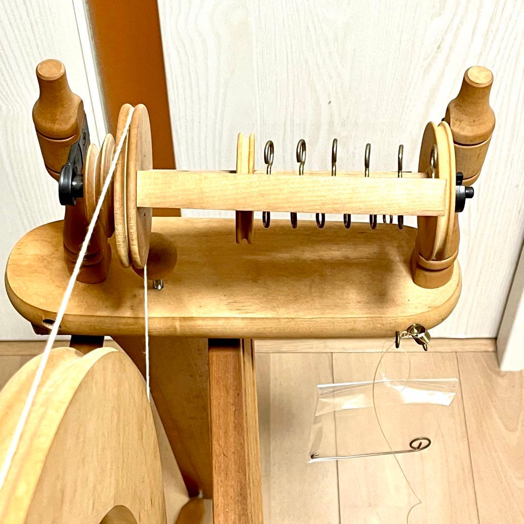 アシュフォード 木製糸車　糸巻　糸紡ぎ機　糸紡ぎ車　手紡ぎ機　紡毛機　羊毛　白木