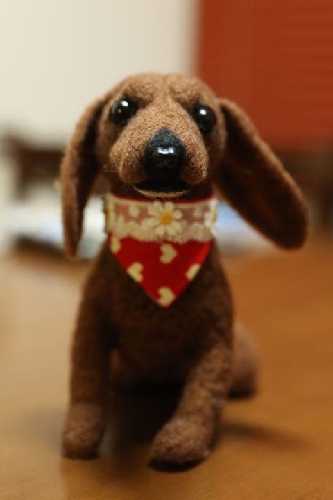 羊毛フェルト　ミニチュアダックス