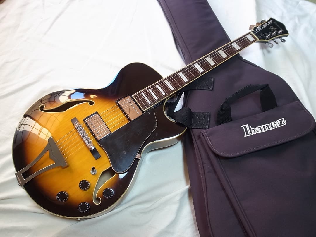 美品　Ibanez AG75 BS　コンパクト　 フルアコ　ほぼ未使用保管品