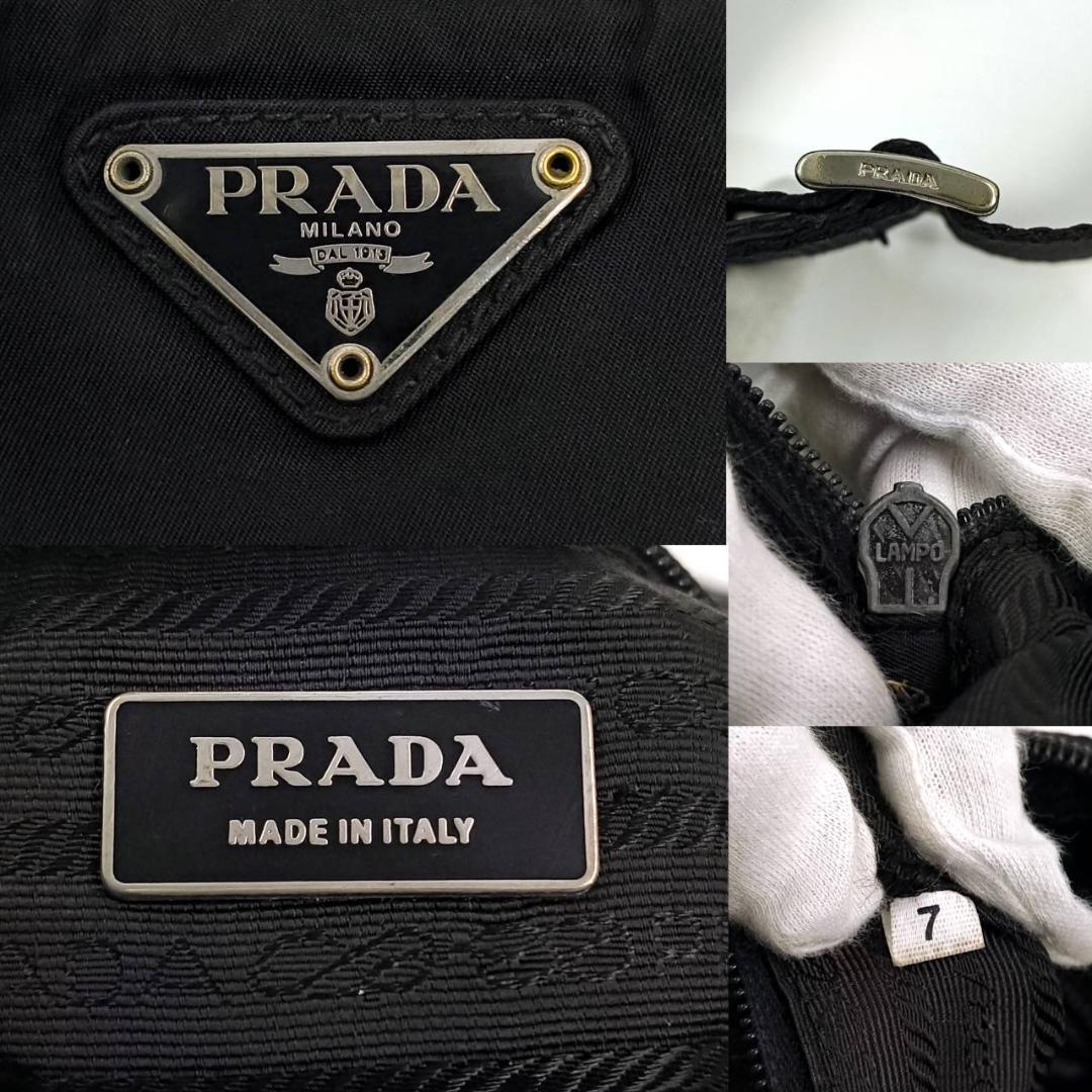 人気✨プラダ ショルダーバッグ カメラバッグ　三角ロゴ ナイロン 　レザー 黒