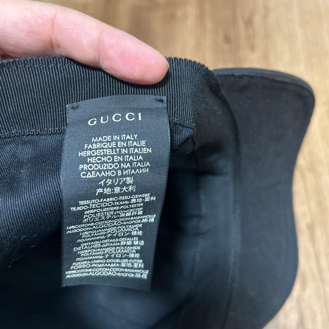 Gucci ブラック キャップ　Lサイズ