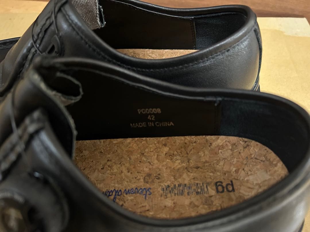 靴 (42)PG Steven Alan KNOCK BLACK LEATHER