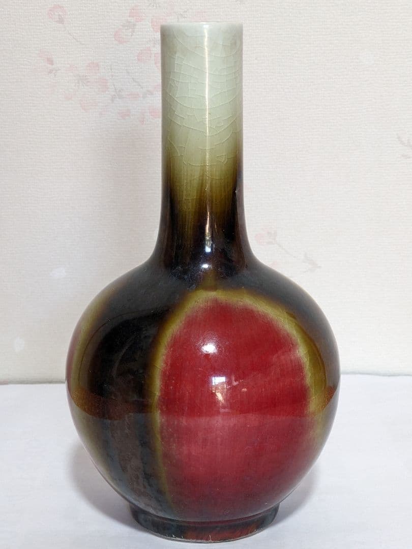 ♦⭐中国 古陶磁 景徳鎮 銅紅釉 瓶 古美術品 コレクション 骨董品アンティーク