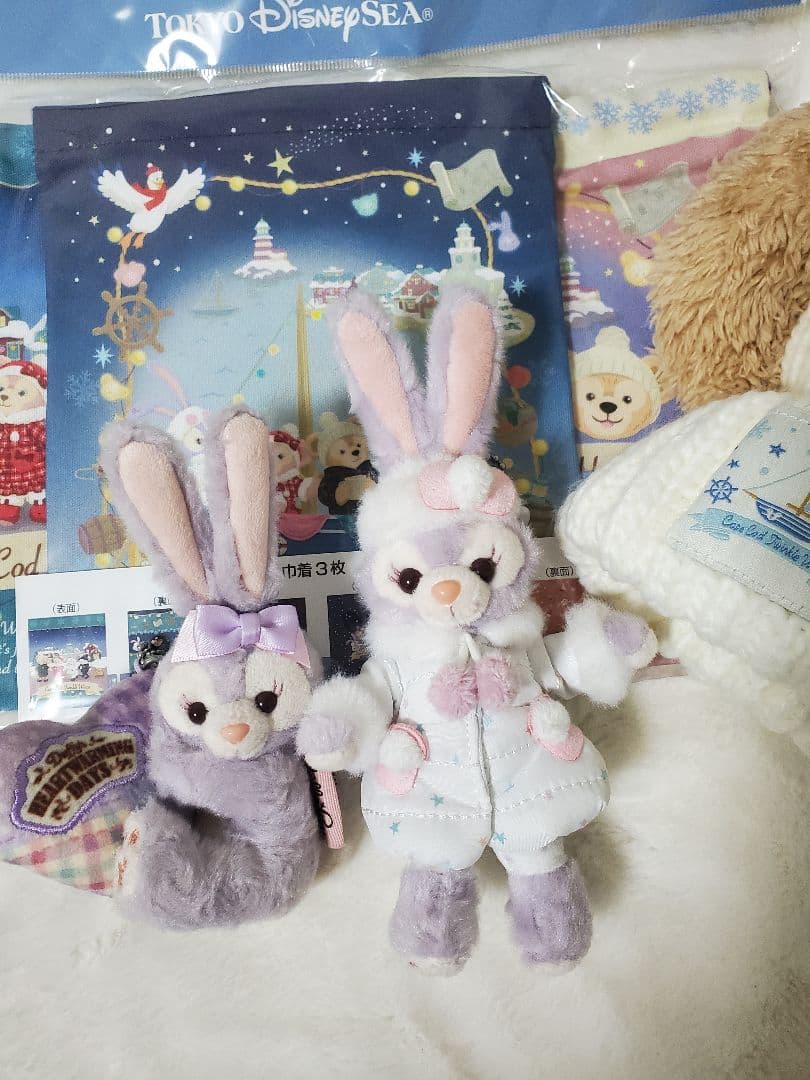 ステラルーぬいば＆ぬいスト ダッフィーニット帽 ダッフィーフレンズ巾着