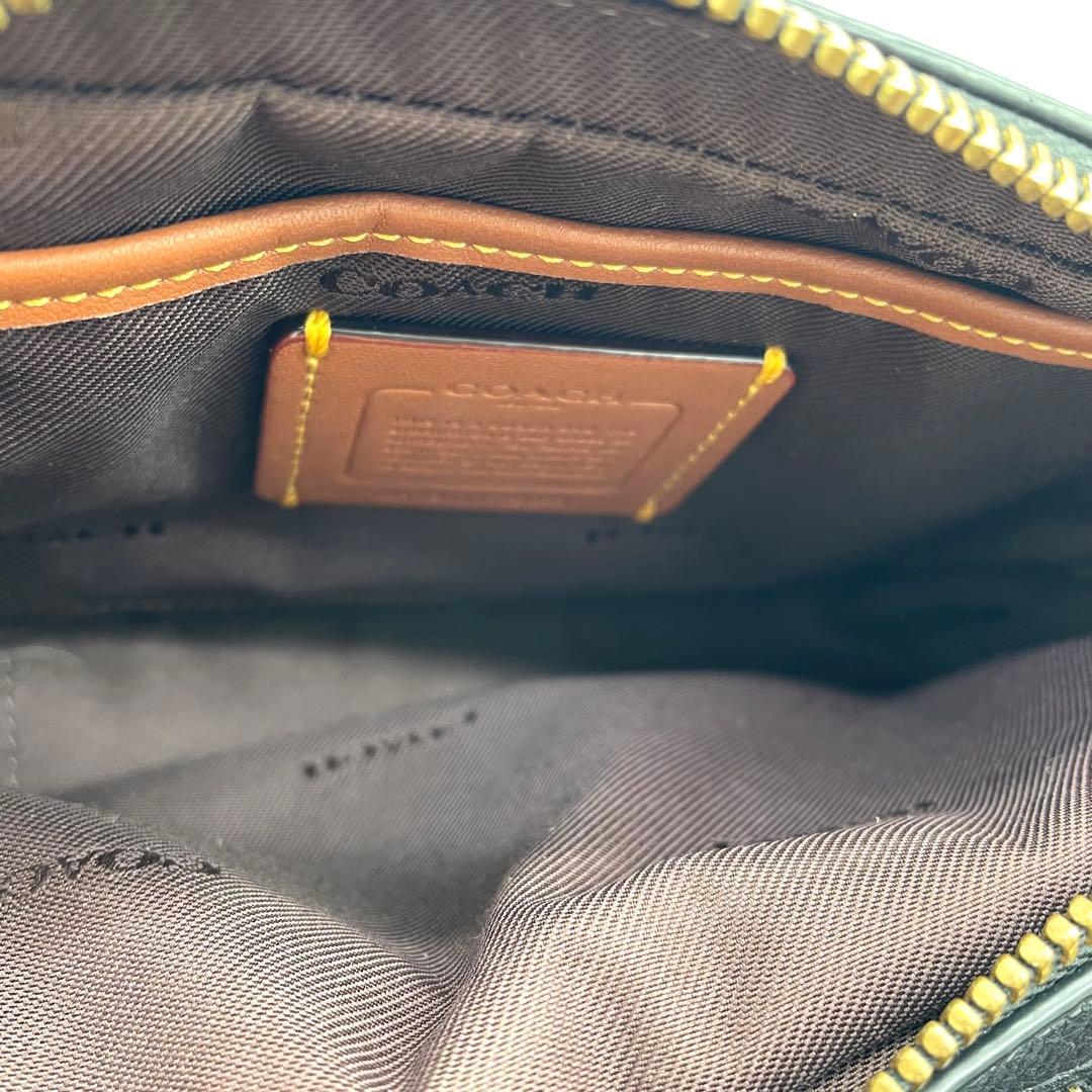 【極美品】コーチ　ウィロウ　カメラバッグ　ターンロック　レザー　ブラック