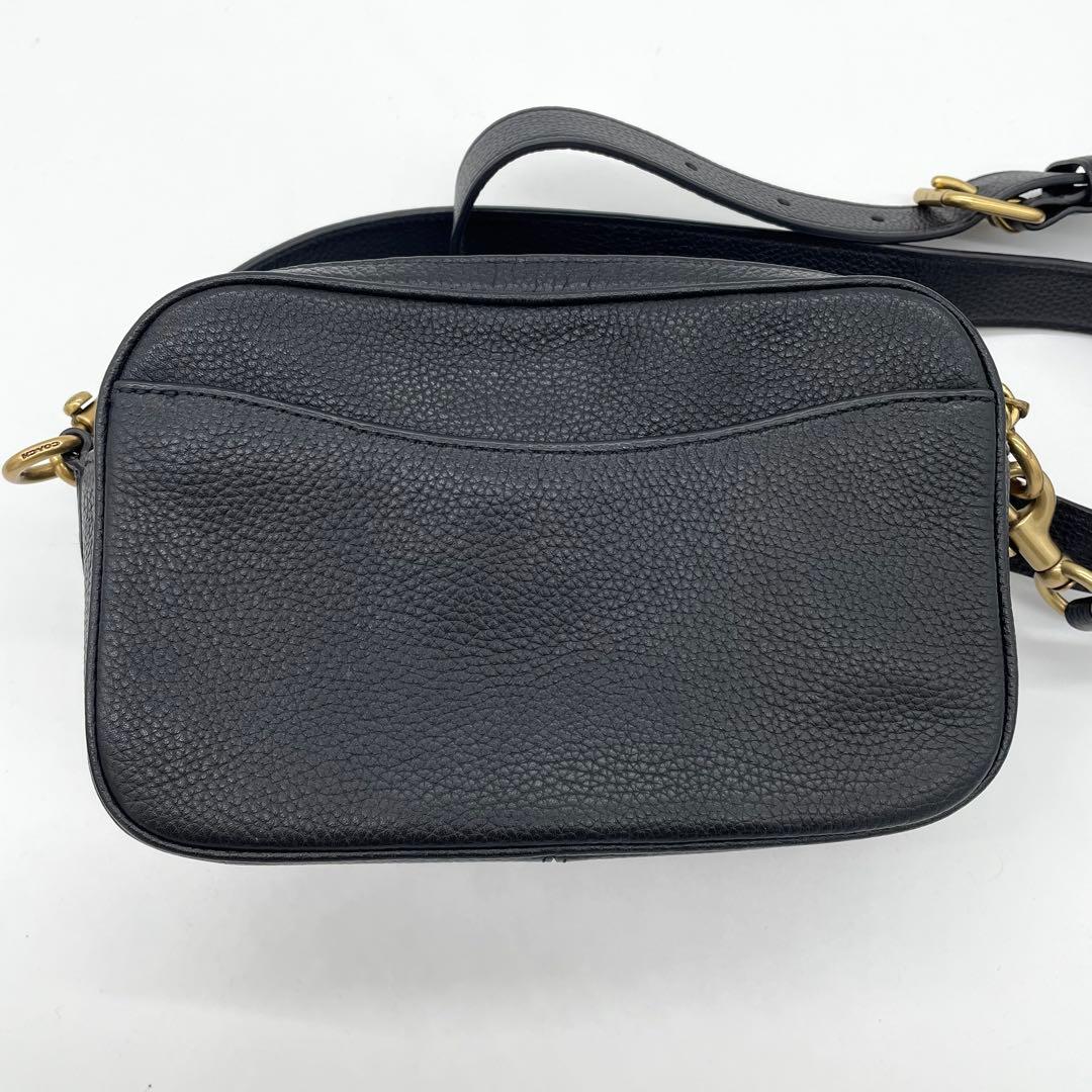 【極美品】コーチ　ウィロウ　カメラバッグ　ターンロック　レザー　ブラック