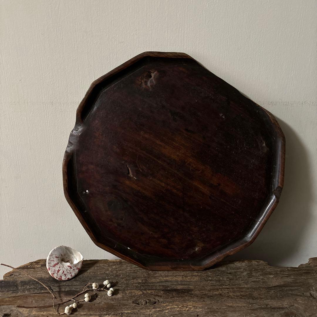 李朝十二角膳天板その69盆.古道具.骨董品.韓国骨董. Antique.酒器盆