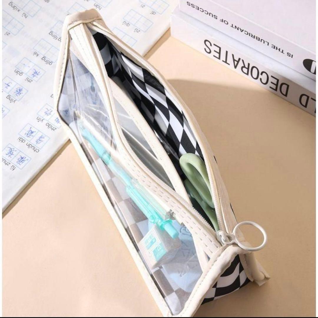 鉛筆ポーチ、ジッパー付き透明鉛筆ポーチ 入学 入社 文房具 筆箱 学生