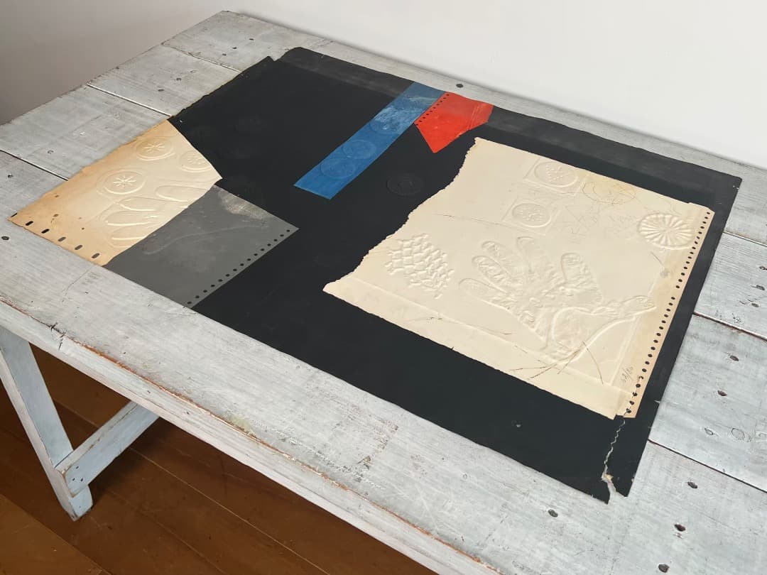 【希少】アントニー・クラーベ① 「手袋と記号」 カーボンランダム/エンボス