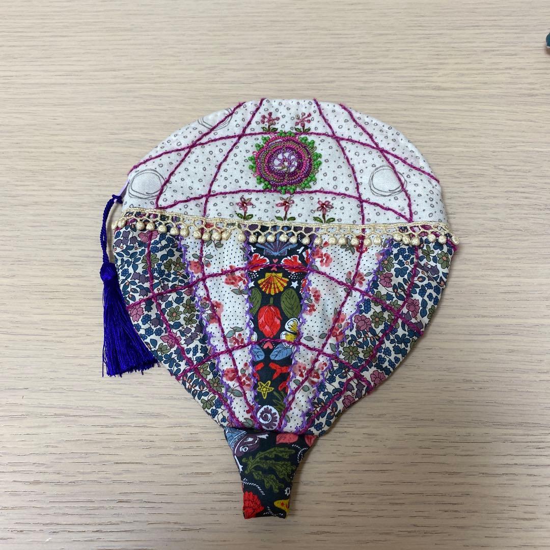 田村京　風船型ポーチ チェック柄刺繍その他　合計6点