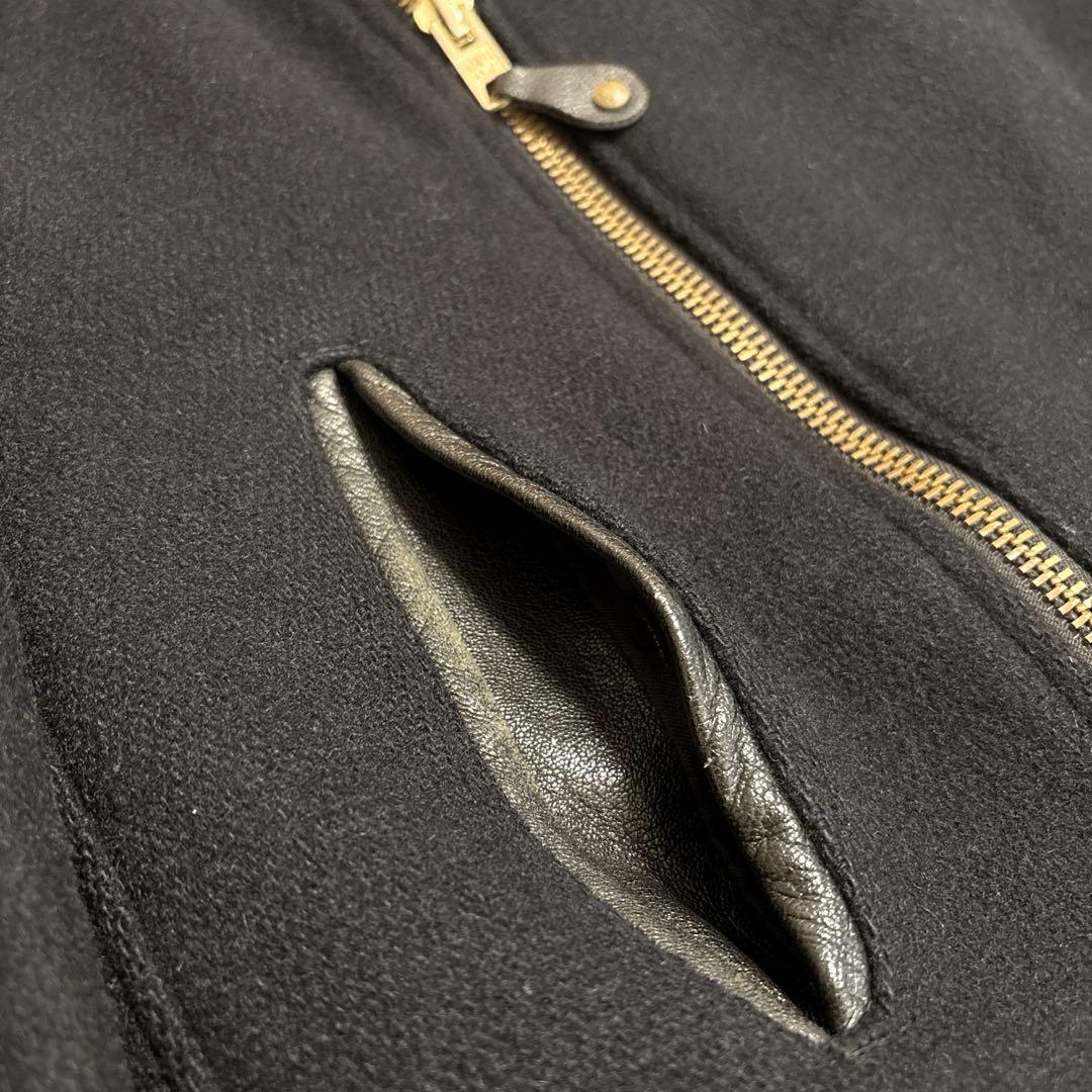 Schott ショット USA製 ウール ライダースコート シングル ブラック