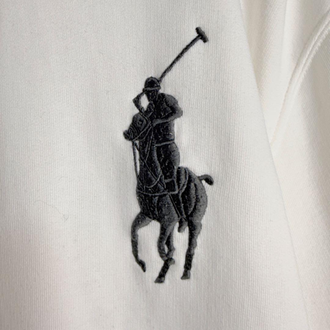 【美品】 POLO RALPH LAUREN ビッグポニー パーカー ホワイト