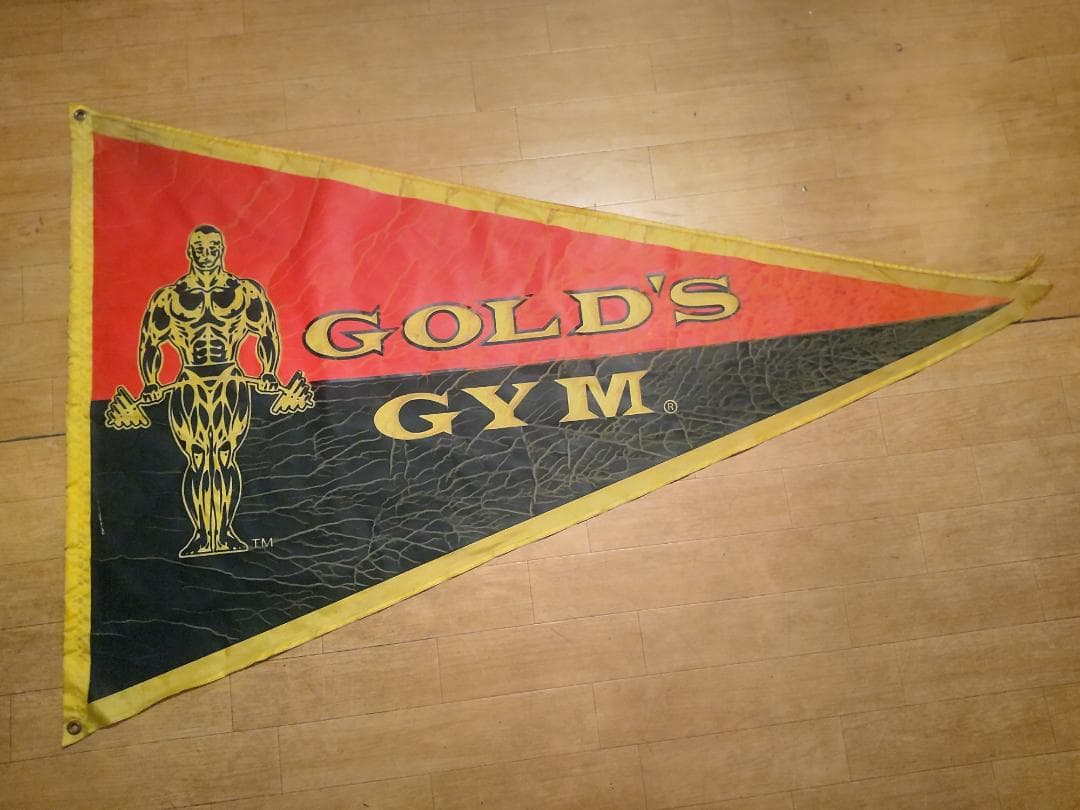 ボディビル,プロレス,格闘技★GOLD'S GYM ゴールドジム バーナー 旗