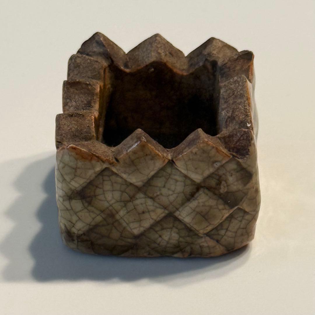 茶山★盆栽鉢★植木鉢★陶芸★園芸★盆栽★落款★裏印★骨董品★品野茶山★浅井要四郎