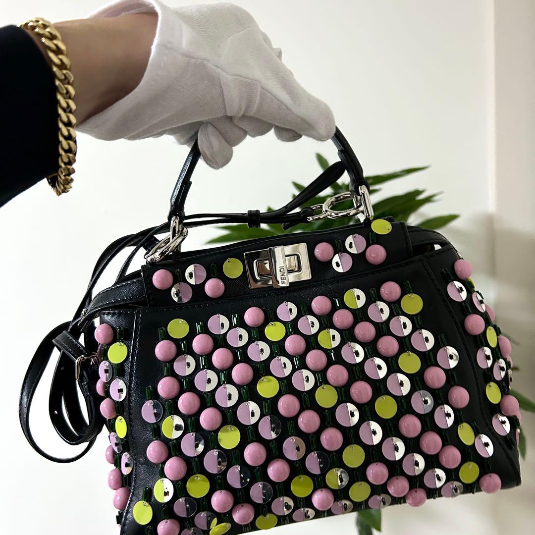 【激レア】FENDI ピーカブー ミニ 装飾 2wayショルダーバッグ 限定生産