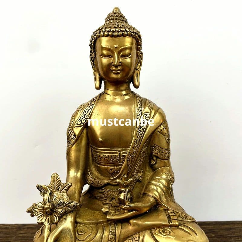 チベット密教仏像 薬師仏 阿弥陀仏 釈迦牟尼仏 三宝仏仏像 銅製品 辟邪開運置物