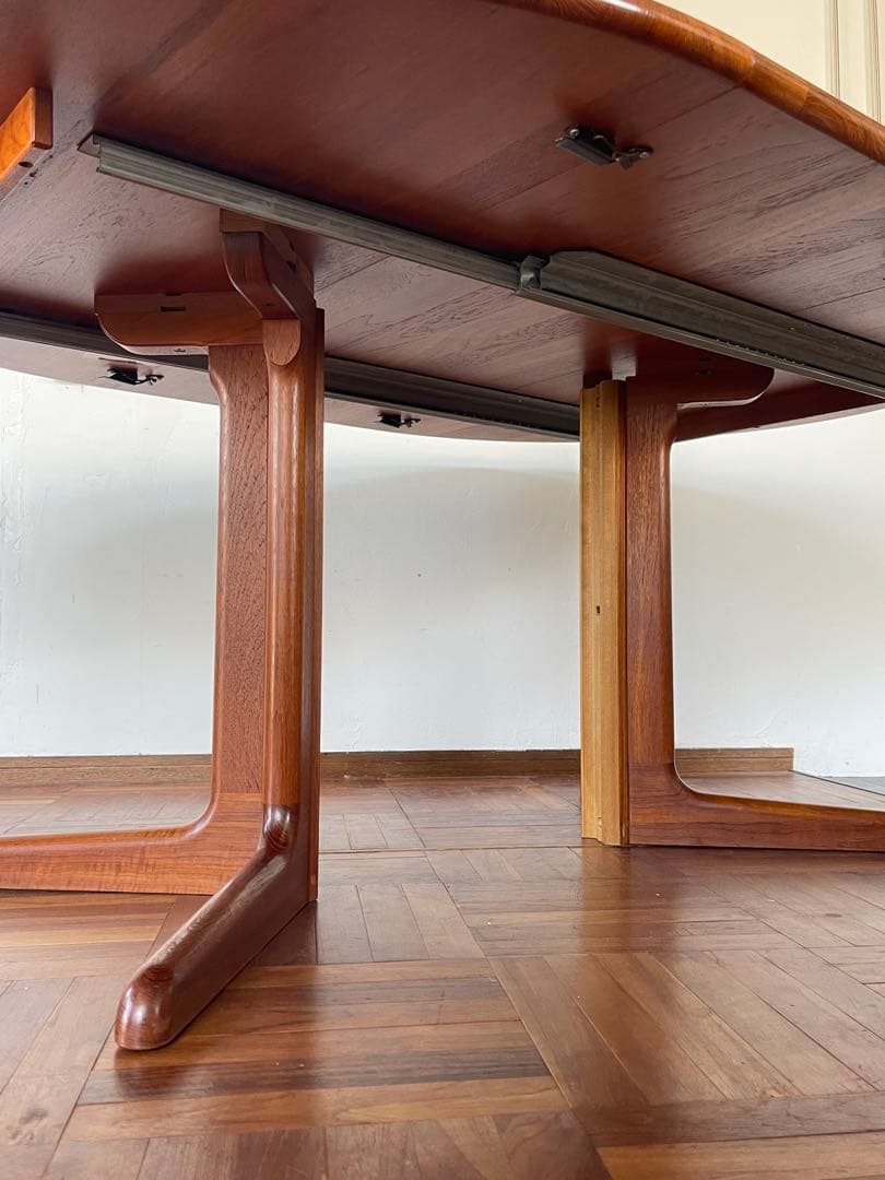 北欧 デンマーク ヴィンテージ gudme チーク ラウンドダイニング テーブル