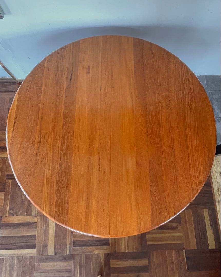 北欧 デンマーク ヴィンテージ gudme チーク ラウンドダイニング テーブル