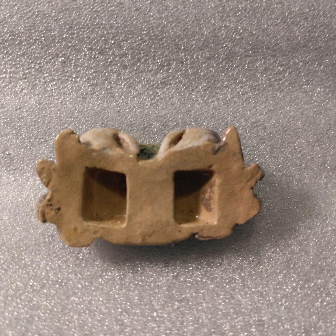 古いカニ　帯留め　二六　楽山　水月焼　着物　骨董