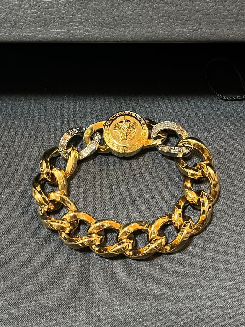 VERSACE ゴールド シルバー　チェーンブレスレット