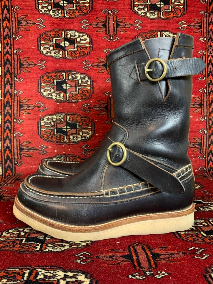 茶芯クロムエクセル❗️VARDE77 トリプルヴァンプ モカシン エンジニアブーツ