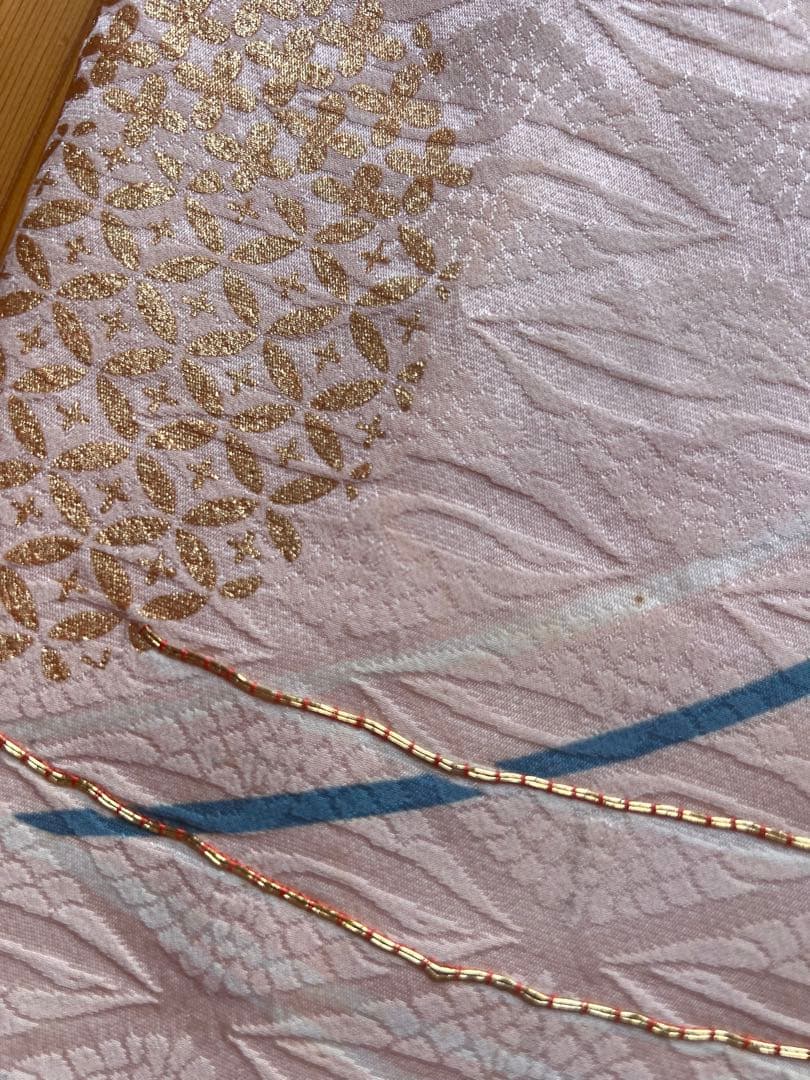 振袖 花柄 上品　豪華　金　赤 白 緑 青　長襦袢つき