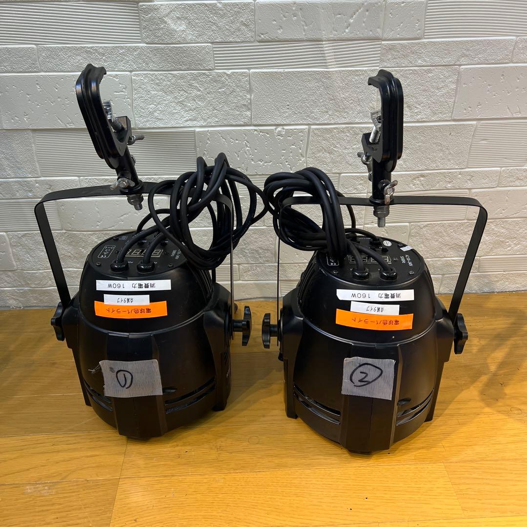 LED電球色パーライトクランプ付き2台　DMX照明