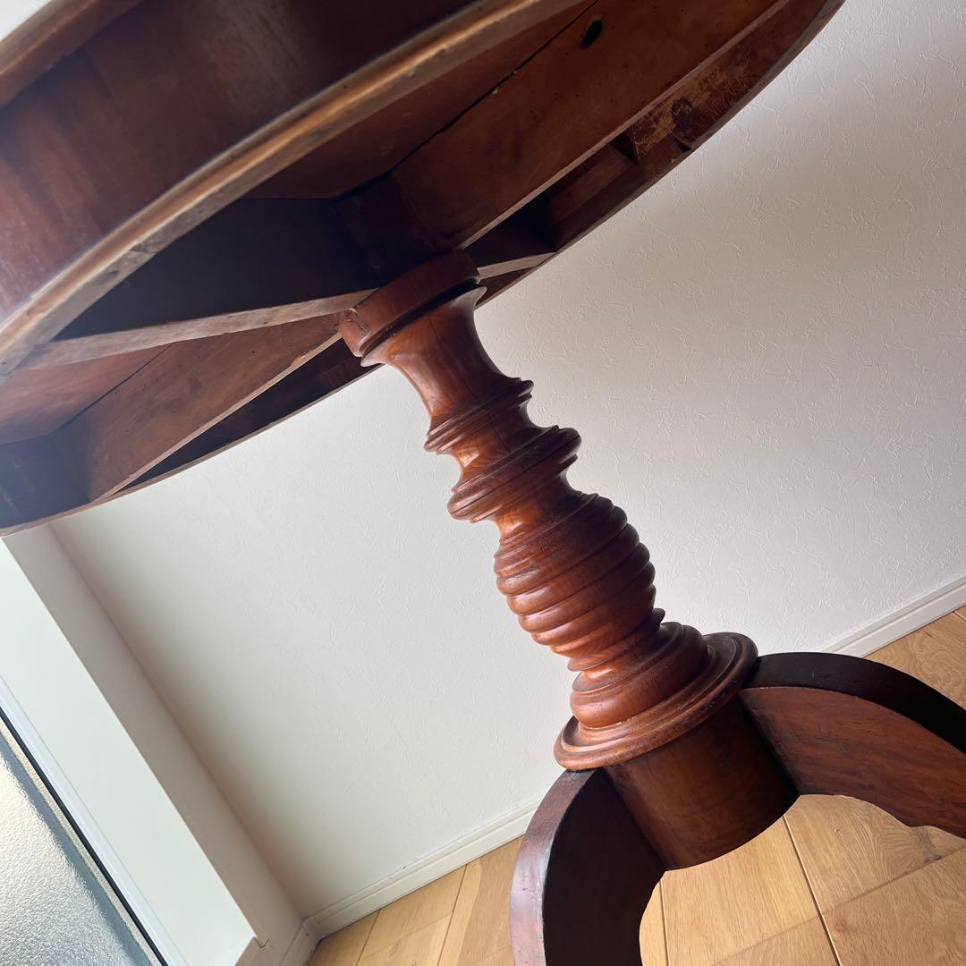 英国製　チーク材　アンティーク　ダイニングテーブル