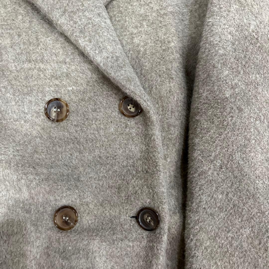 s`MAXMARA エスマックスマーラ　アルパカ混コート 40 グレージュ