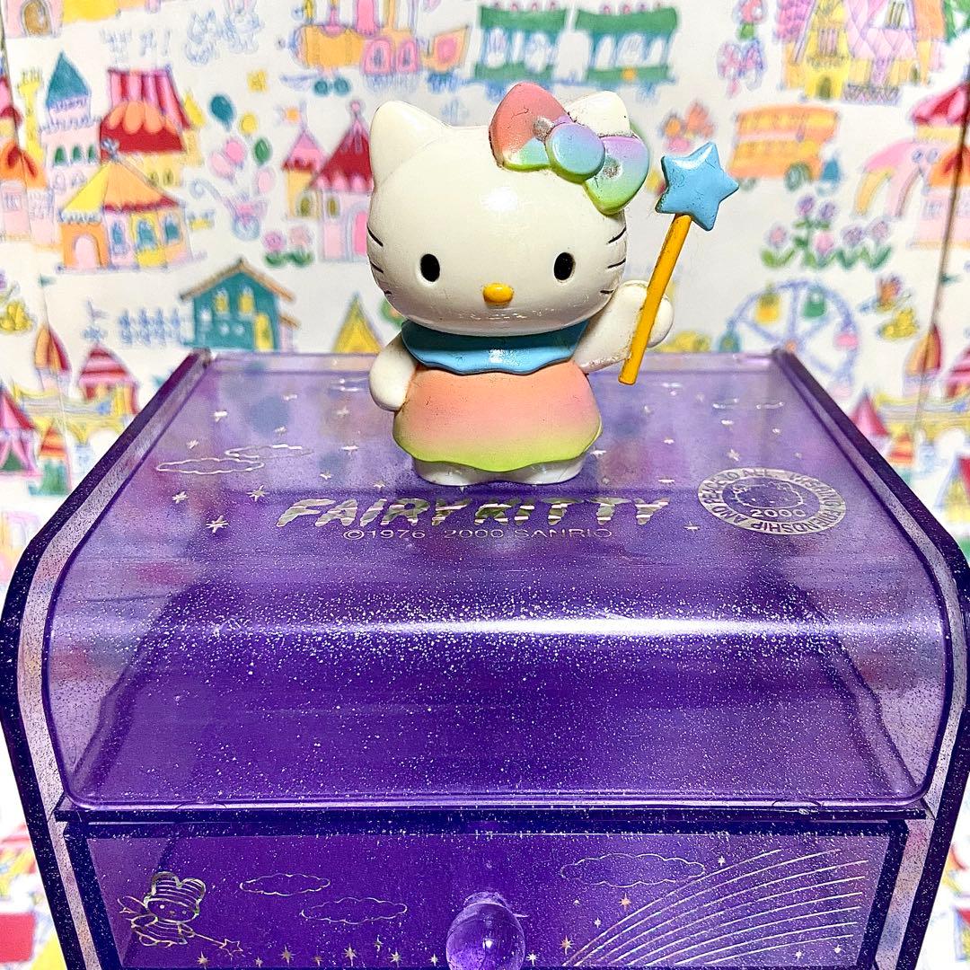 平成レトロ ハローキティ エンジェルキティちゃん ラメ プラチェスト 小物入れ