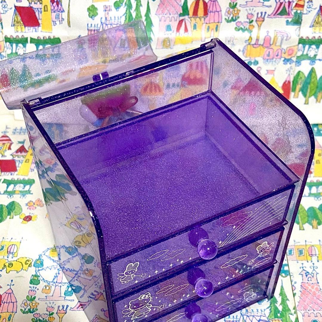 平成レトロ ハローキティ エンジェルキティちゃん ラメ プラチェスト 小物入れ