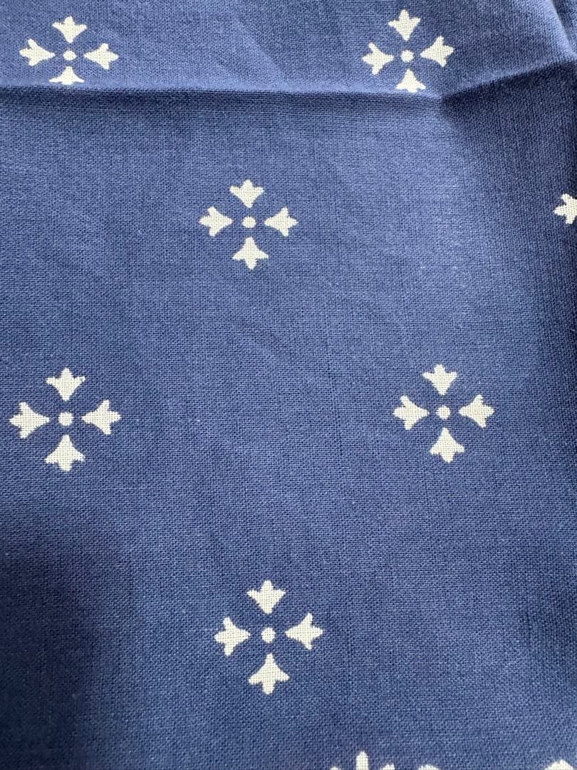 ヴィンテージバンダナ　クロス柄　ショベル柄　rn14193 ネイビー　今市