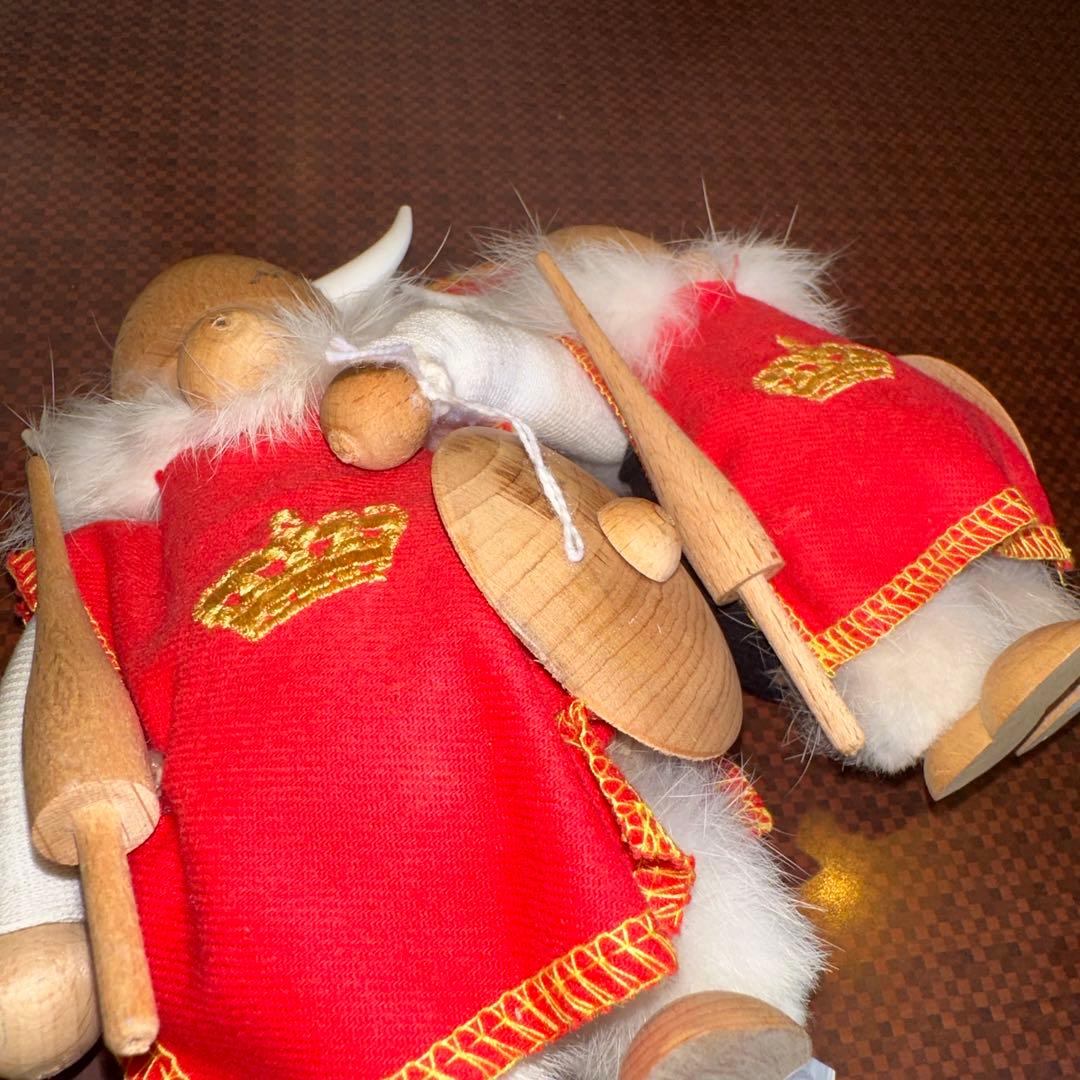 北欧 60's ノギンス チーク材 バイキング ペアセット 美品 紋章