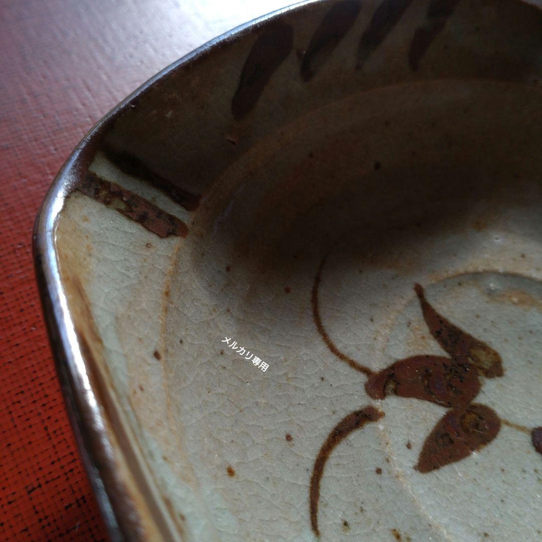 絵唐津『井上東也』作　向付、四方上り中皿、中鉢