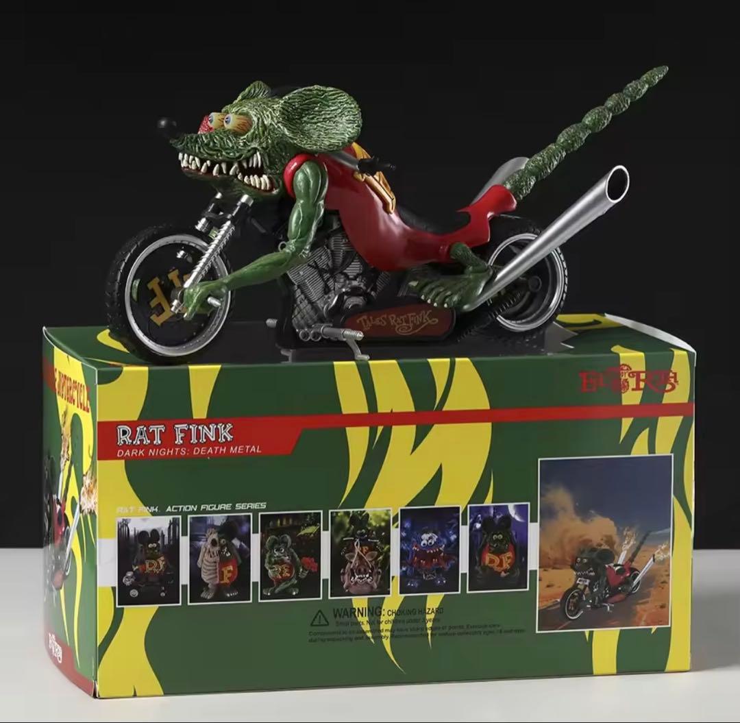 箱付き/ラットフィンク/Rat Fink/バイク/フィギュア/スタチュー