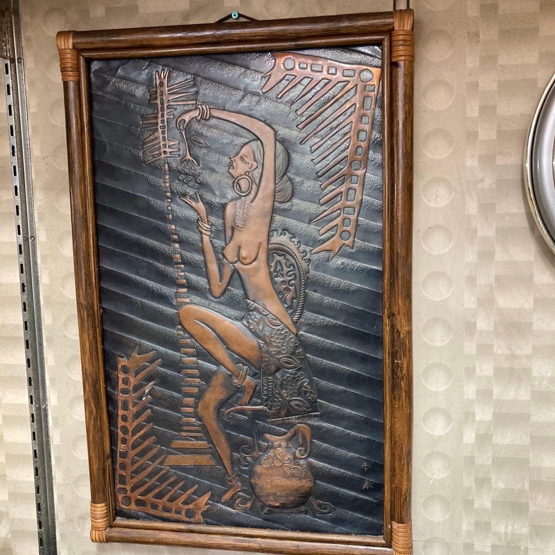 おしゃれアジアンテイスト 銅板　アート　バンブー　海外