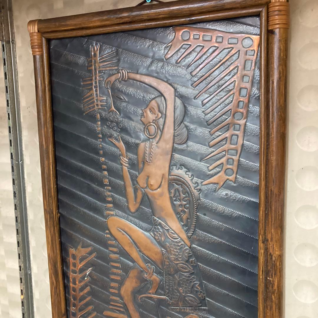 おしゃれアジアンテイスト 銅板　アート　バンブー　海外