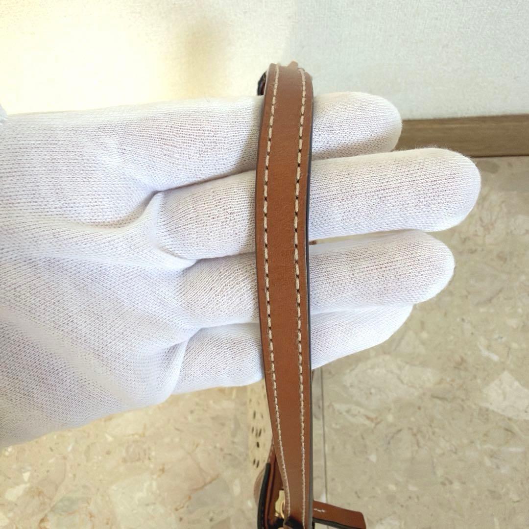 【ポロラルフローレン】美品✨リネン混 ID アイレット ワンショルダーバッグ