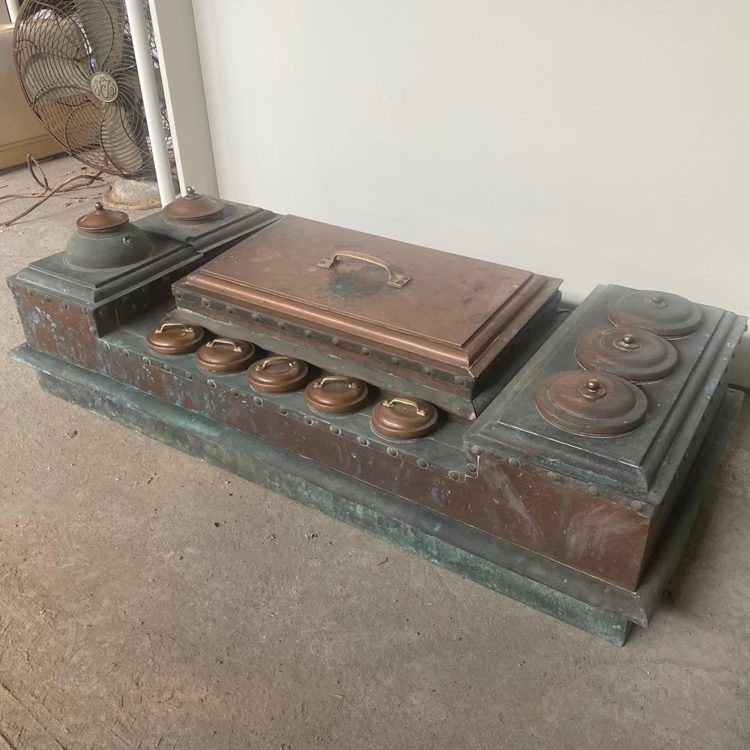 昭和レトロ　燗銅壺 火鉢 囲炉裏 純銅 竈 酒燗器　大正ロマン　骨董　希少