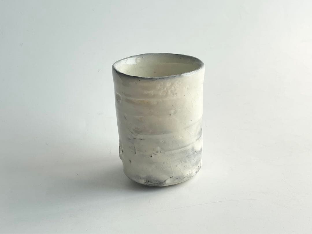 陶芸家　辻村史朗　粉吹　ぐい呑　粉引　酒器　酒杯　筒杯　共箱