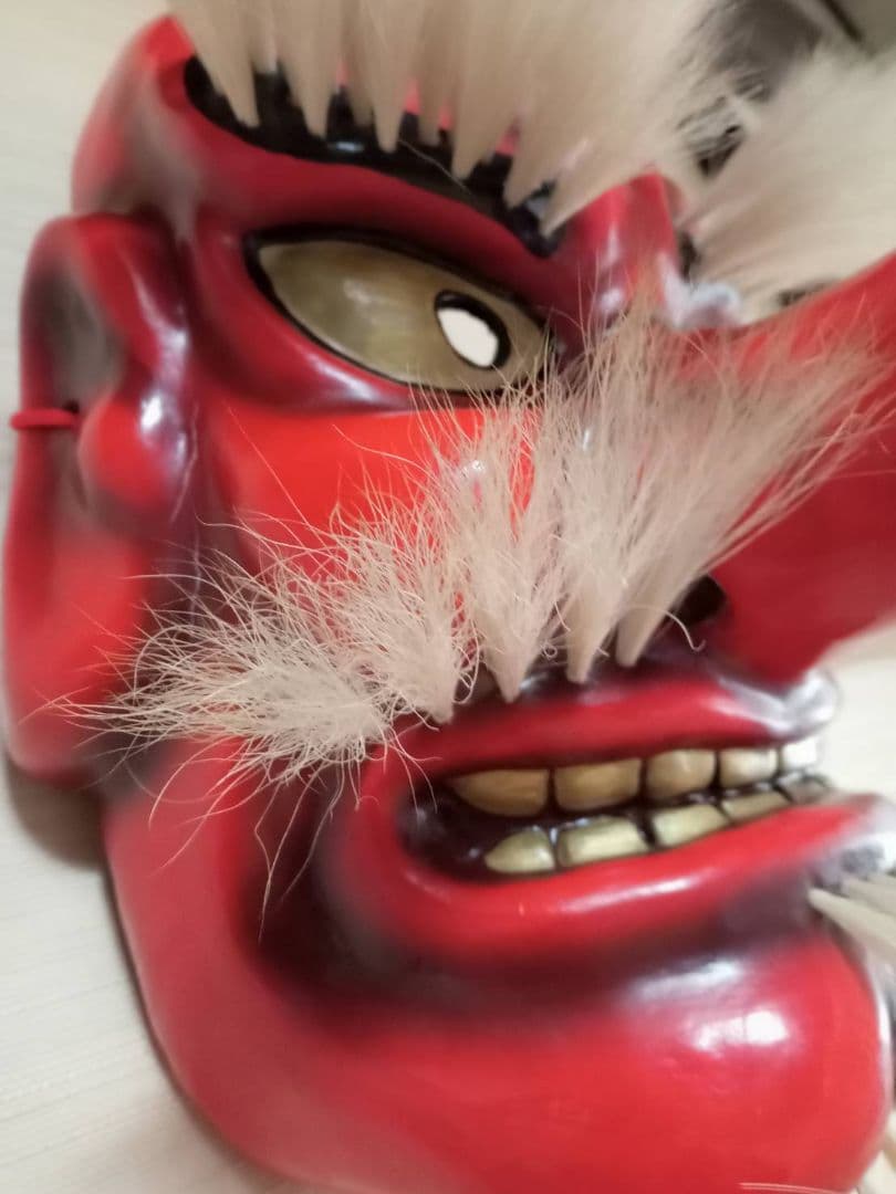 神楽面　伝統工芸　石見神楽　広島神楽　芸北（北広島）天狗(関山)　文化　和紙