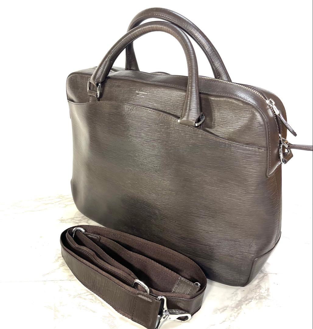 ペッレモルビダ ビジネスバッグ 2way 濃茶 キャピターノレザー 斜めがけ