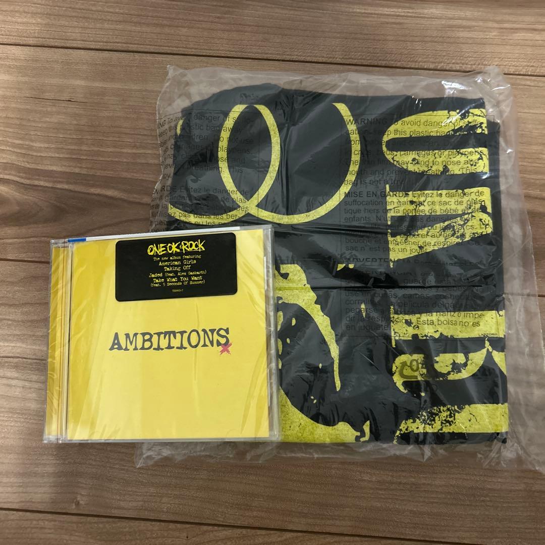 新品未使用 ONE OK ROCK ambitions 海外限定Tシャツ CD