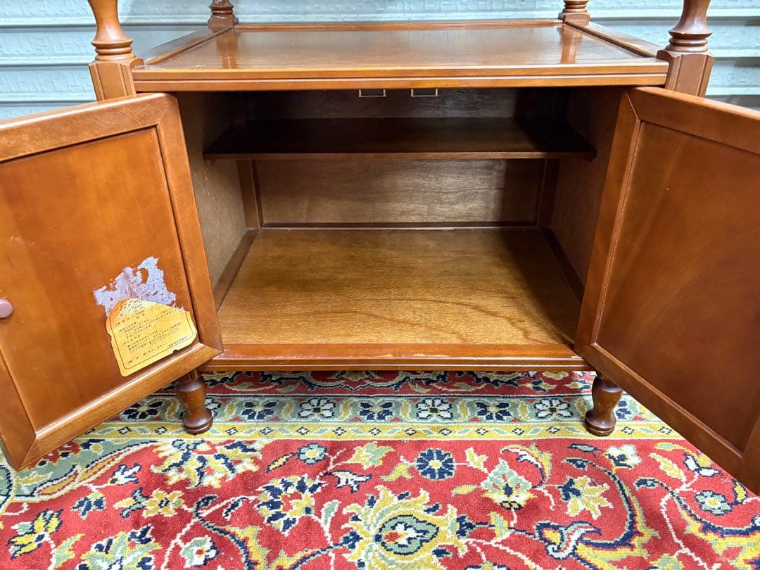 徳田家具 TOKUDA　キャビネット　電話台　昭和レトロ　ヴィンテージ