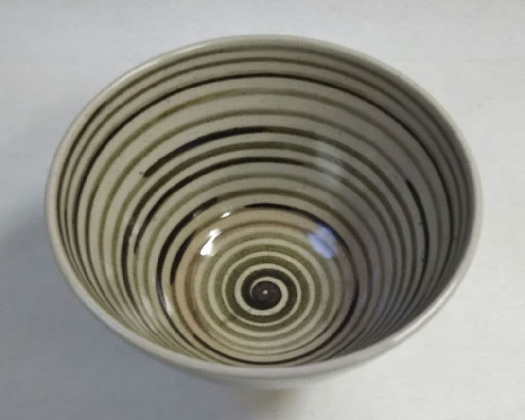 茶道具 茶碗 膳所焼 筋茶碗 淡海 ぜぜ 陽炎園 岩崎新定 新品